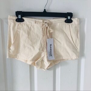 NWT ISLANDHAZE pale yellow pastel booty low rise cotton shorts size small